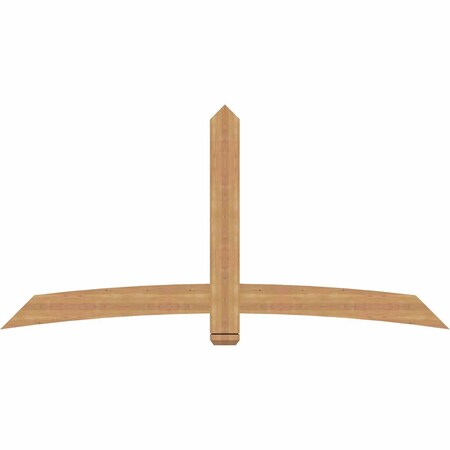 Ekena Millwork Bellingham Timber Gable Bracket, Western Red Cedar, 84"W x 42"H x 1 1/2"D x 5 1/2"F, 12/12 Pitch GBW084X42X0206BEL00SWR